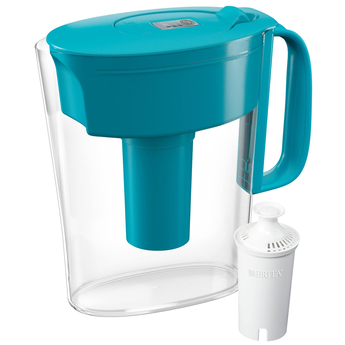 Brita Water Filter Pitcher for Tap and Drinking Water with 1 Standard Filter, Lasts 2 Months, 6-Cup Capacity, BPA Free, Turquoise - Turquoise