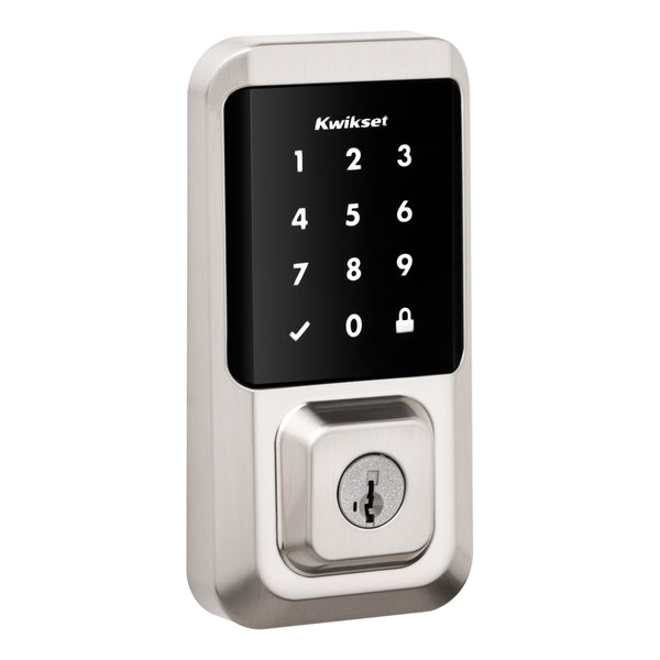 Kwikset Halo Touchscreen Wi - Fi Smart Deadbolt Hardware Lock with Smartkey Satin Nickel - Satin Nickel