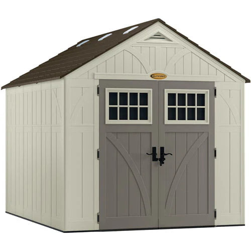 Suncast 8 x 10 ft. Metal and Resin Storage Shed. Vanilla - 8' x 10'
