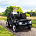12V 4WD Kids Ride On Car, Licensed Mercedes-Benz EQG Battery Powered Electric Vehicle with Remote Control & Music - Black