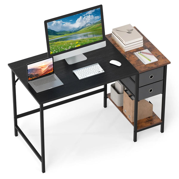Tangkula 48" Writing Desk with Spacious Tabletop for Home Office - Black