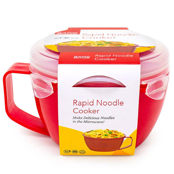 Rapid Brands Rapid Plastic Noodle/Soup Bowl | Microwave Soup & Noodles in Minutes | Perfect for Dorm, Small Kitchen, or Office | Dishwasher-S