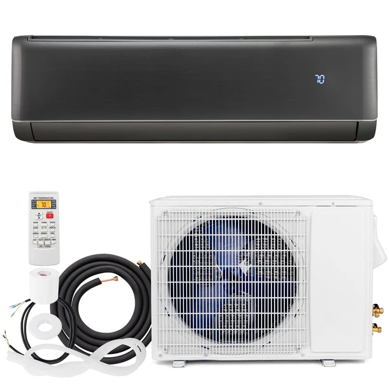 Energy Star 18000 BTU Mini Split Air Conditioner & Heater, 21 SEER2 208-230V Inverter Split AC Unit with Heat Pump for Rooms up to 1250 Sq.Ft - Gray