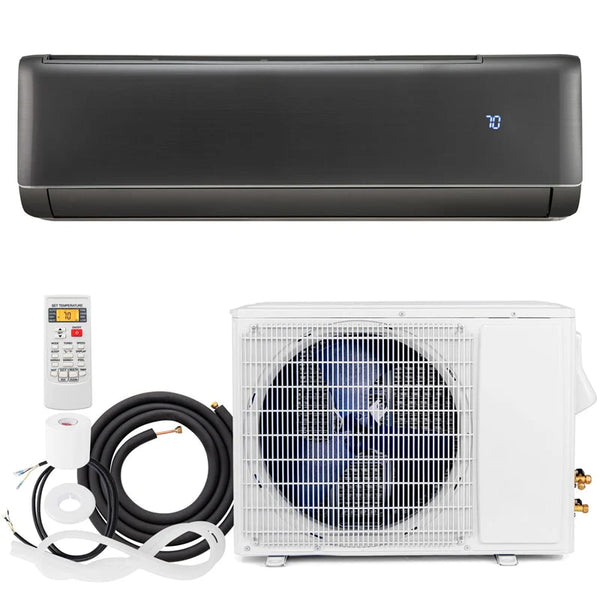Energy Star 18000 BTU Mini Split Air Conditioner & Heater, 21 SEER2 208-230V Inverter Split AC Unit with Heat Pump for Rooms up to 1250 Sq.Ft - Gray