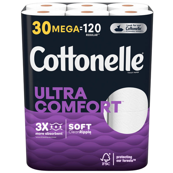 Cottonelle Ultra Comfort Toilet Paper - 30 Mega Rolls - 30 Mega Rolls