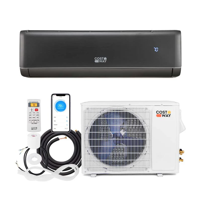 22,000 BTU Wifi Enabled Mini Split Air Conditioner and Heater, 21 SEER2 208-230V Inverter Split AC Unit with Heat Pump - Gray