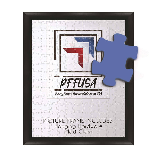 Puzzle Frame | Picture Frame | Poster Frame | 1.25 inch Black MDF Frame | Plexi Glass and Hanging Hardware Included (11.7x15.6) - 11.7x15.6