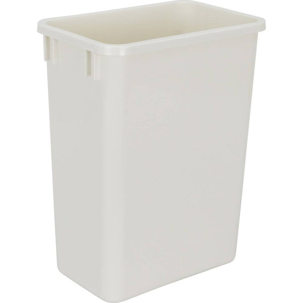 Hardware Resources CAN-35W - 35-Quart Plastic Waste Container, White. - White / 35 Quart