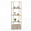 Tangkula 4/5-Tier Solid Wood Bookshelf for Home Office - 2 / 5-Tier