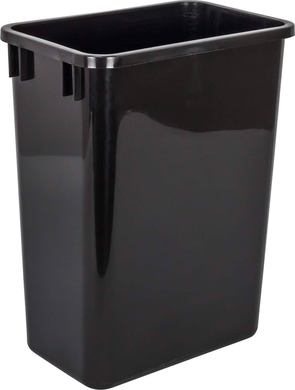 Hardware Resources Replacement Waste Container, 35qt., Black - Black / 9-7/16" Wide X 14-1/2" Deep X 18" Tall