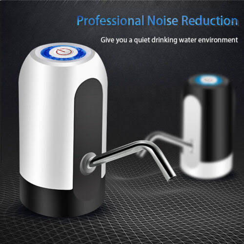 D DATADAGO 5 Gallon Electric Drinking Portable Water Dispenser, Universal USB Charging Water Bottle Pump for 2-5 Gallon with 2 Silicone